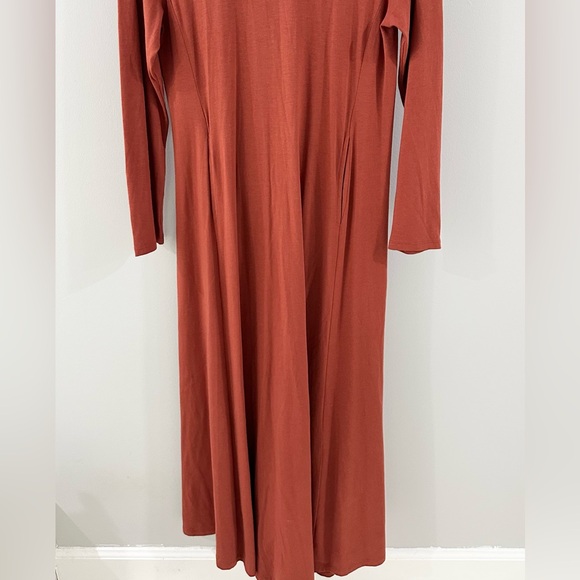 Soft Surroundings Jersey Knit Midi Dress Orange Size Small - Picture 4 of 6
